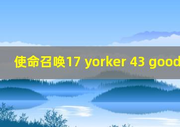 使命召唤17 yorker 43 good wolf